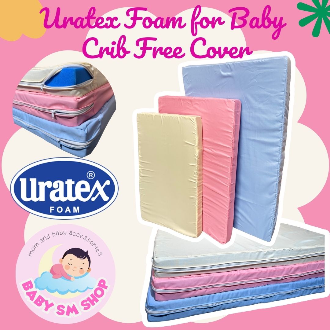 Uratex Foam Mattress for Crib with Free Foam Cover